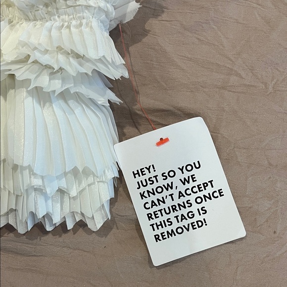 ASOS White Pleated Ruffle Blouse - Picture 3 of 4